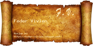 Feder Vivien névjegykártya